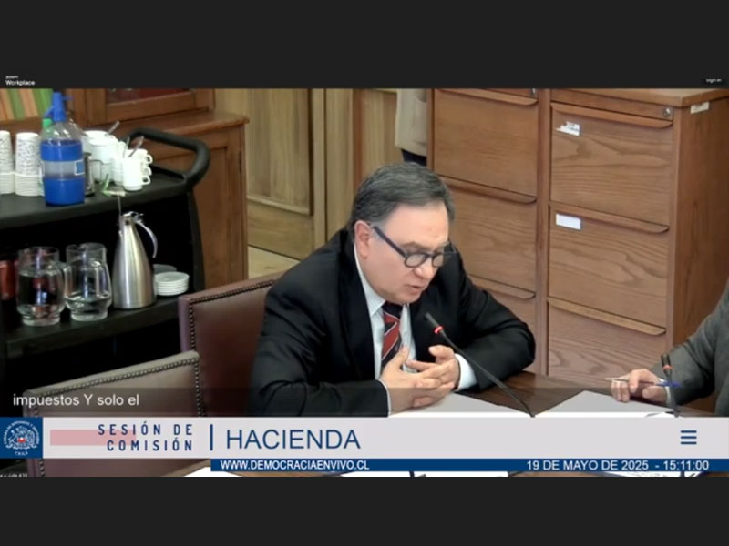 Diputado Miguel Mellado lee en Comisión de Hacienda carta enviada por el Colegio de Contadores de Chile
